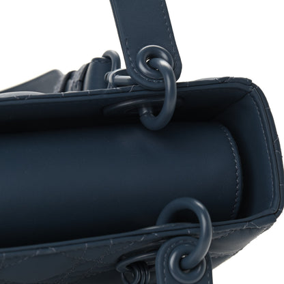 Christian Dior Ultra Matte Calfskin Cannage Small My ABCDior Lady Dior Dark Denim Blue 9 of 10