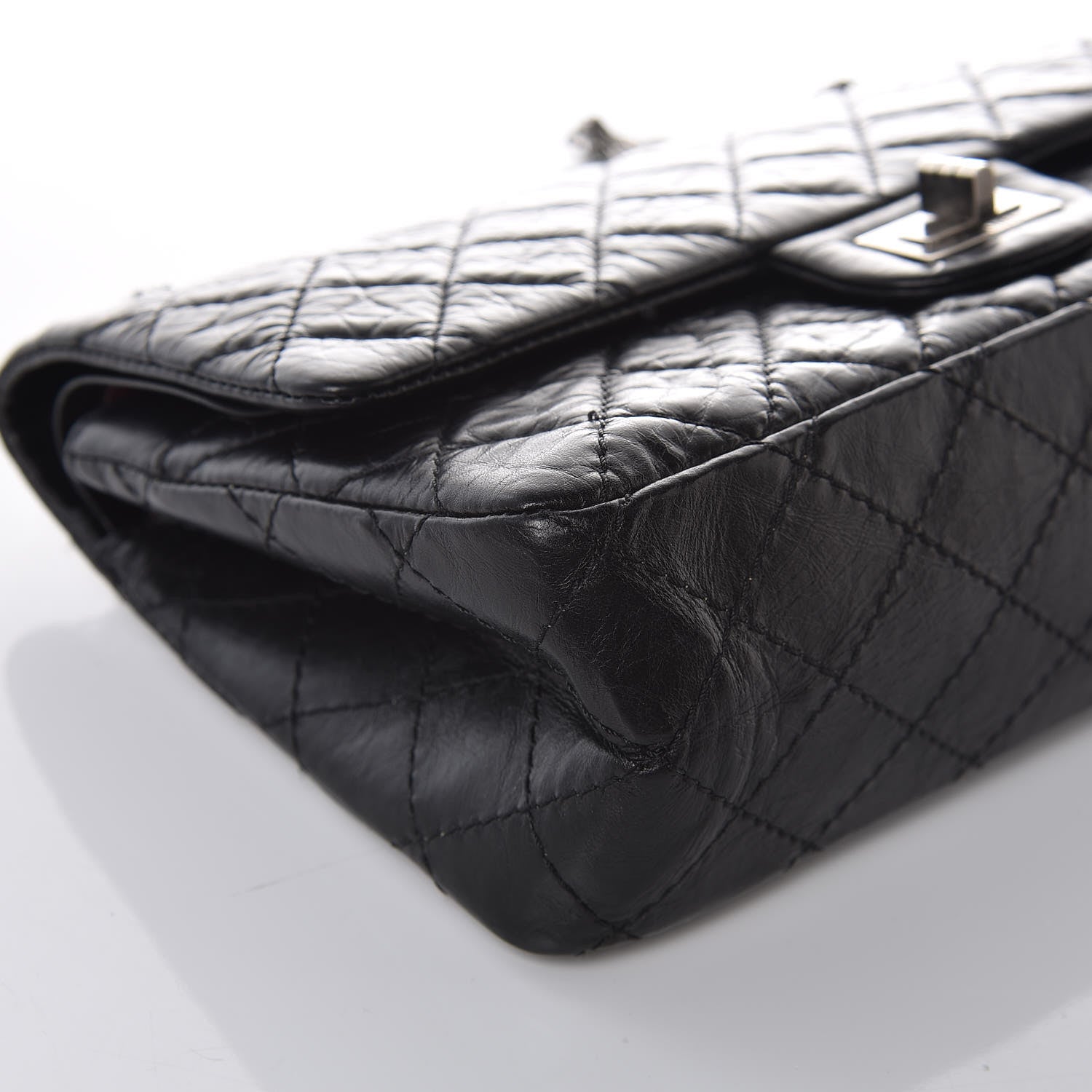 Chanel Aged Calfskin Quilted 2.55 Reissue 225 Flap Black 8 of 10