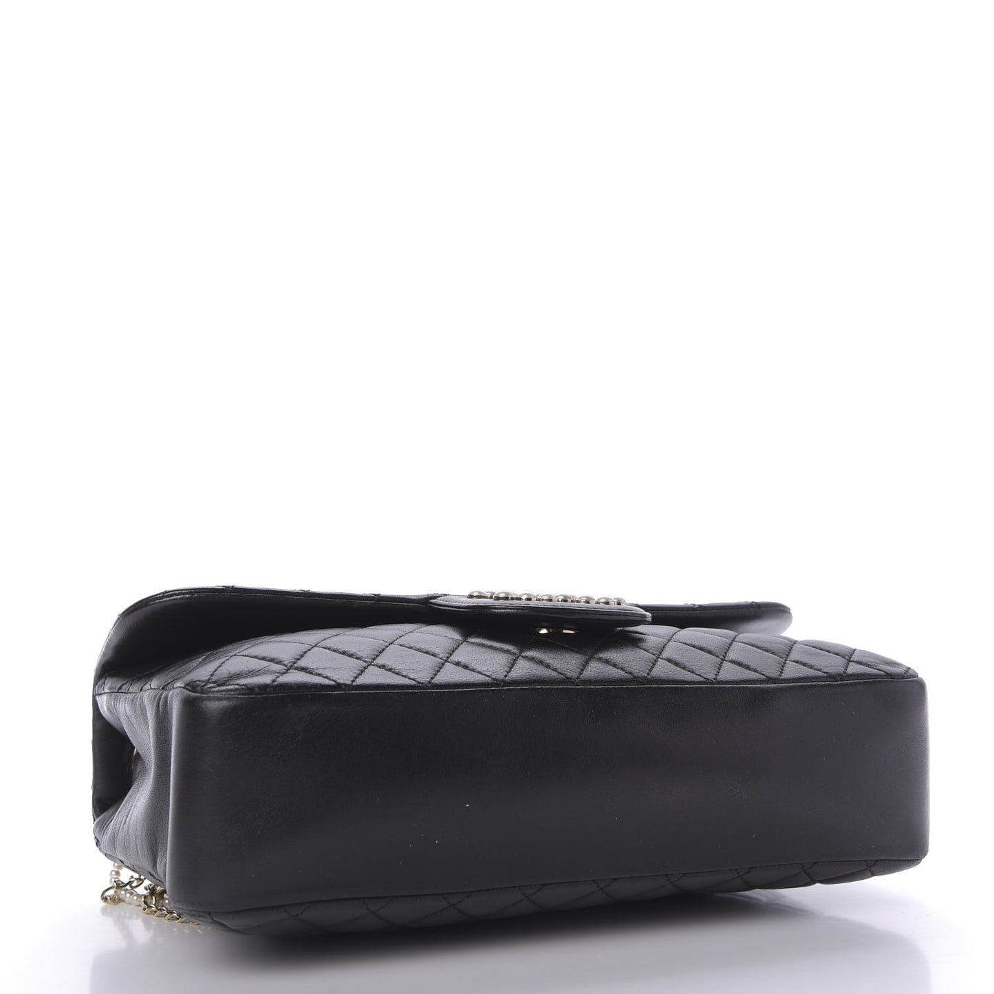 Lambskin Medium Westminster Pearl Flap Black