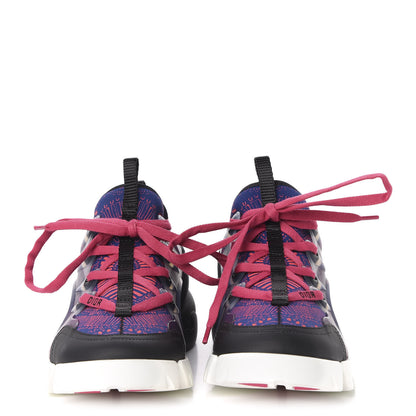 Christian Dior Technical Fabric Rubber Womens Fireworks D-Connect Sneakers 36 Deep Blue Pink 2 of 9