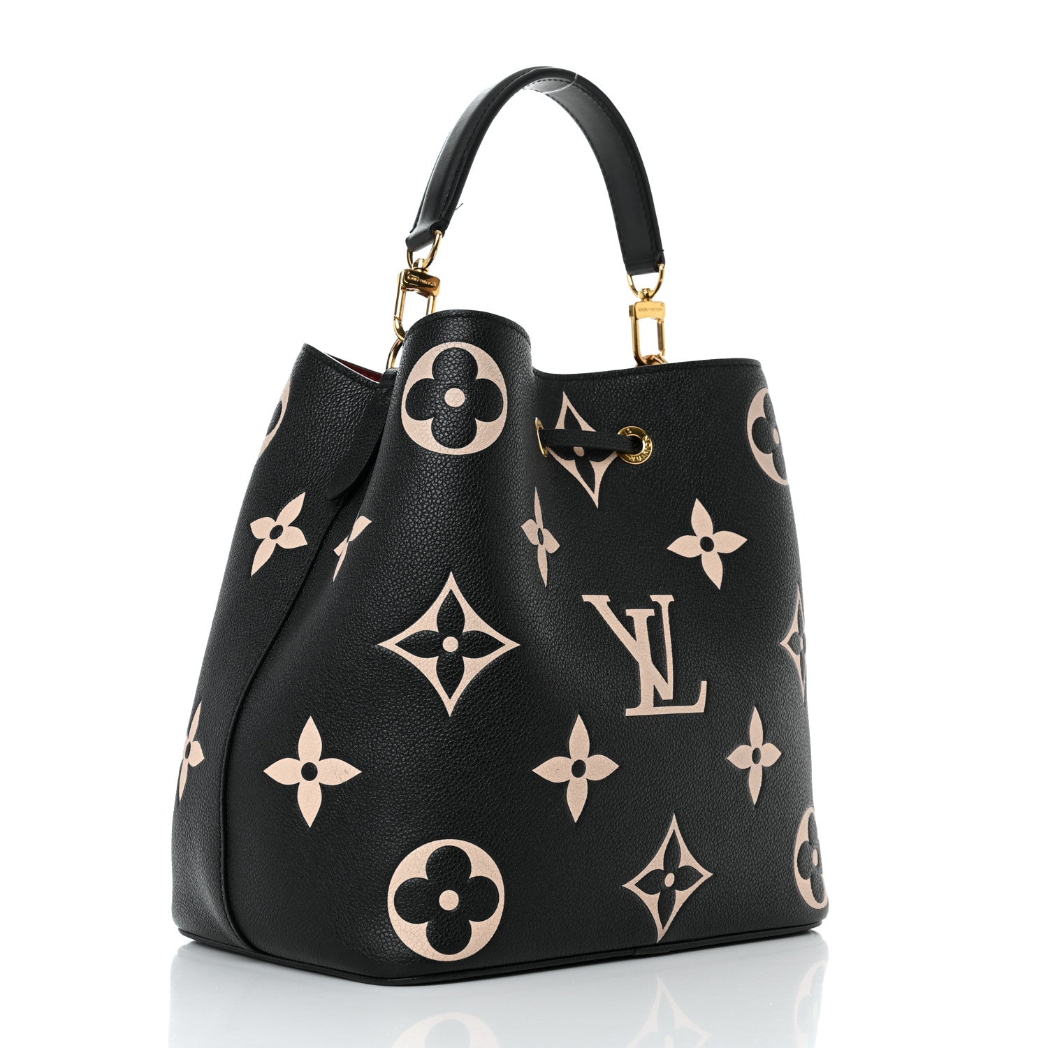 Louis Vuitton Empreinte Monogram Giant Neonoe MM Black Beige 4 of 12