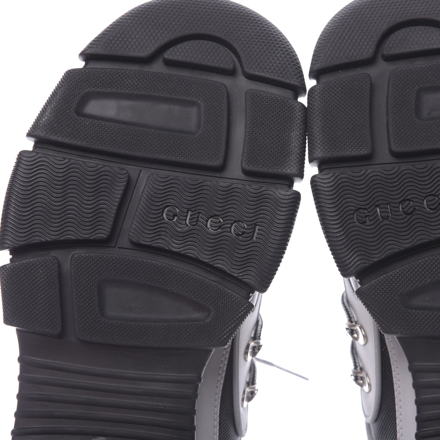 Gucci X SEGA Mesh Technical Canvas Calfskin Reflective Mens Flashtrek Sneakers 11 Silver Black 6 of 8