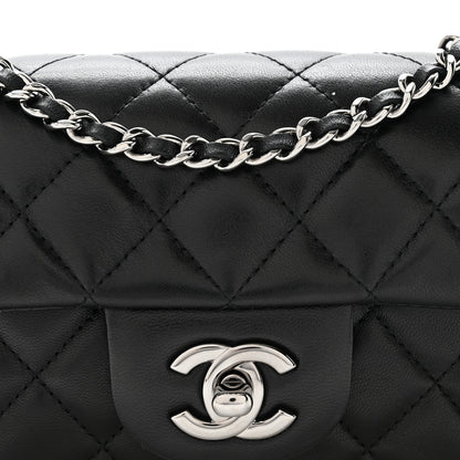 Chanel Lambskin Quilted Extra Mini Rectangular Flap Black 8 of 10