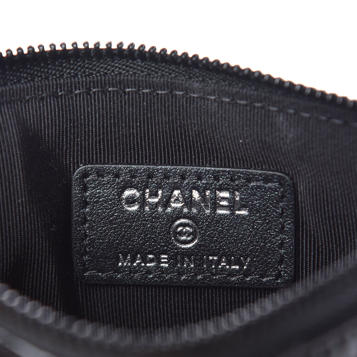 Chanel Patent Metallic Crumpled Calfskin Chevron Quilted Cosmetic Case So Black 6 of 10