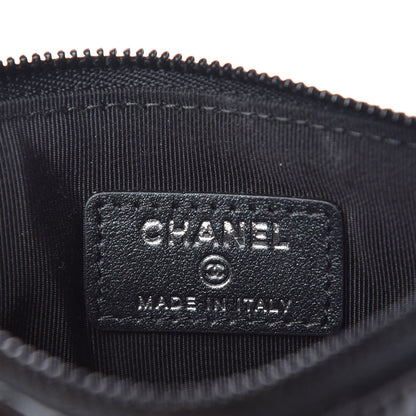 Chanel Patent Metallic Crumpled Calfskin Chevron Quilted Cosmetic Case So Black 6 of 10