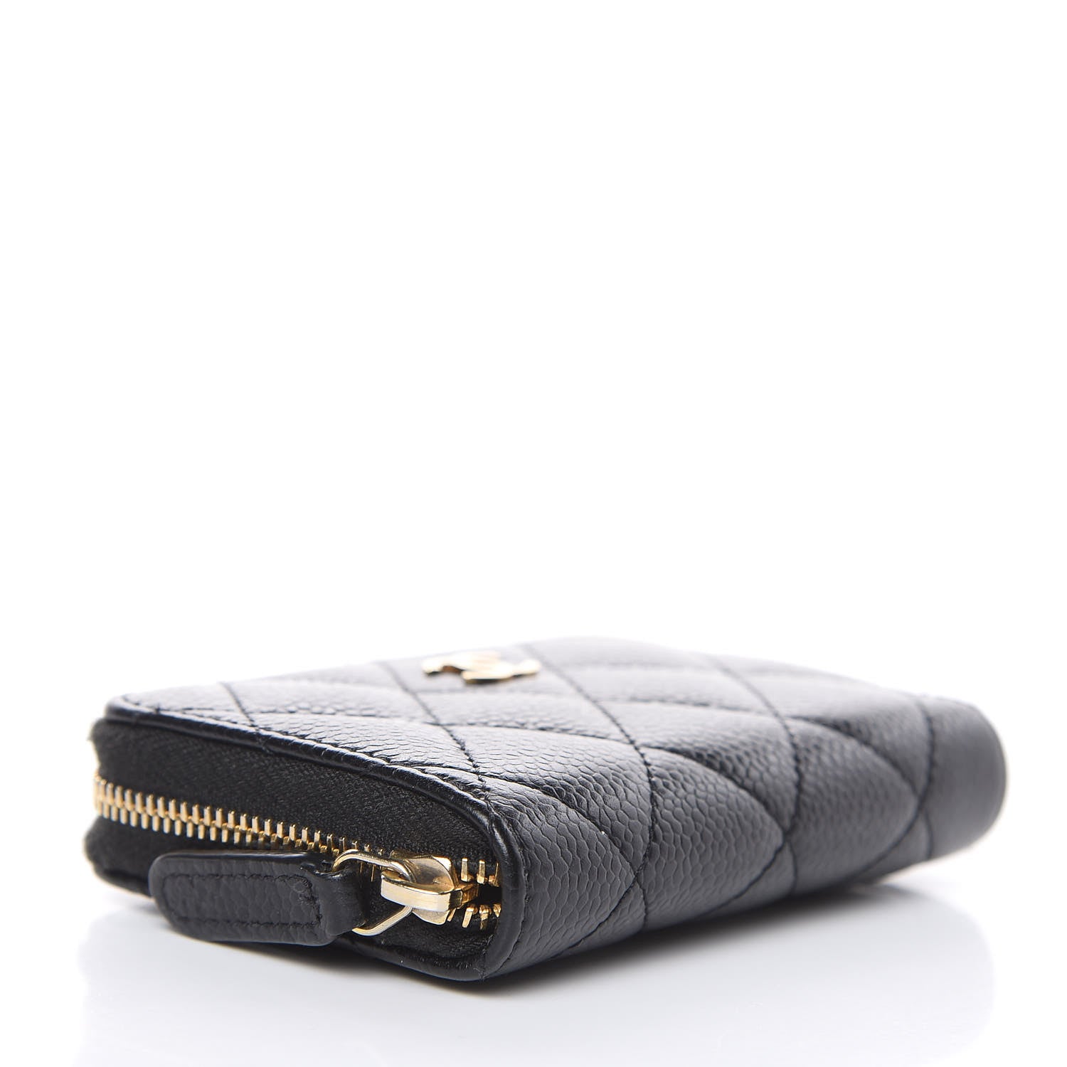 Chanel Caviar Quilted Zip Coin Purse Black 4 of 8