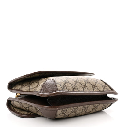 Gucci GG Supreme Monogram Web Small Neo Vintage Double Flap Messenger Bag Beige New Acero 4 of 9