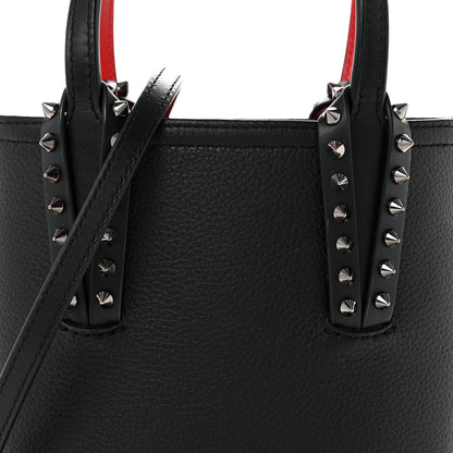 Christian Louboutin Calfskin Spikes Mini North South Cabata Tote Black 8 of 11