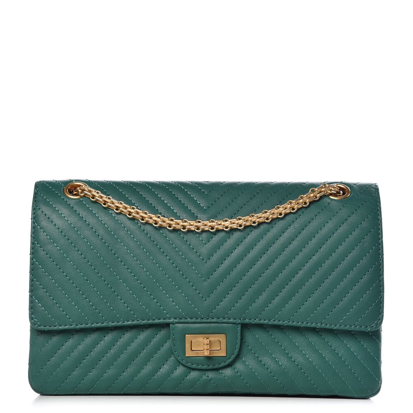 Sheepskin Chevron Quilted 2.55 Reissue 226 Flap Green