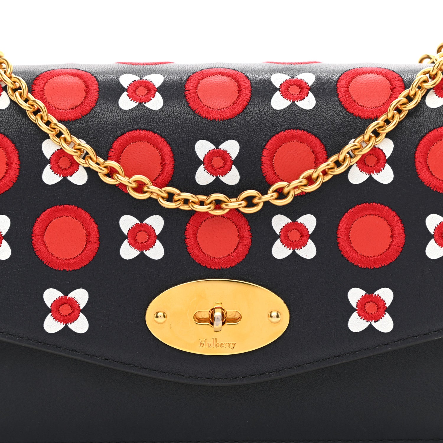 Mulberry Embroidered Calfskin Small Darley Satchel Multicolor 13 of 13