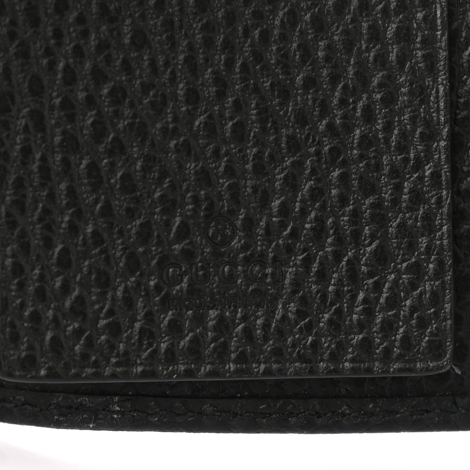 Gucci Pebbled Calfskin GG Marmont 6 Key Holder Black 7 of 9