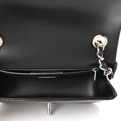 Chanel Calfskin Crocodile Embossed Cocodile Rectangular Mini Flap Black 5 of 8