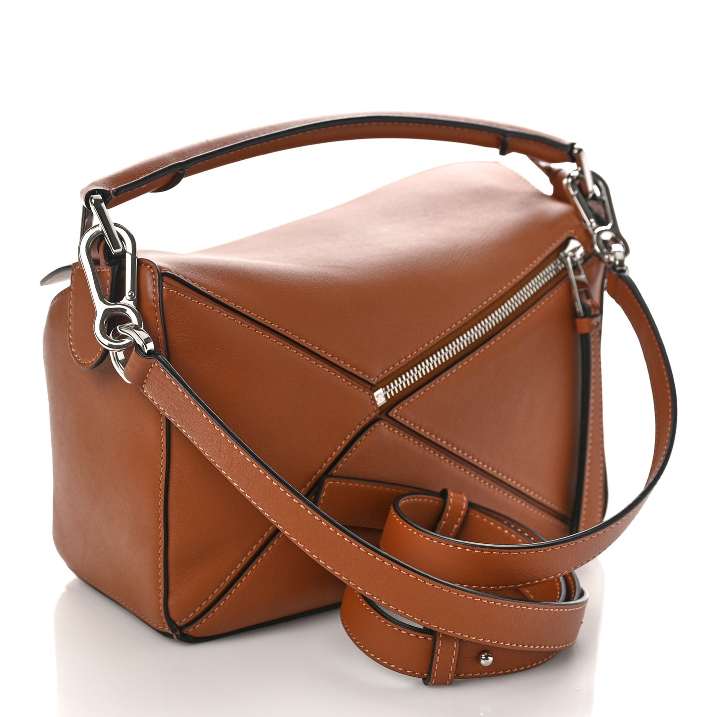 Calfskin Small Puzzle Bag Tan