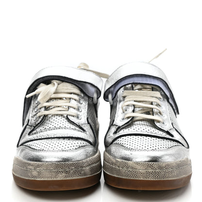 Saint Laurent Calfskin Perforated Womens SL24 Sneakers 37 Argento 2 of 11