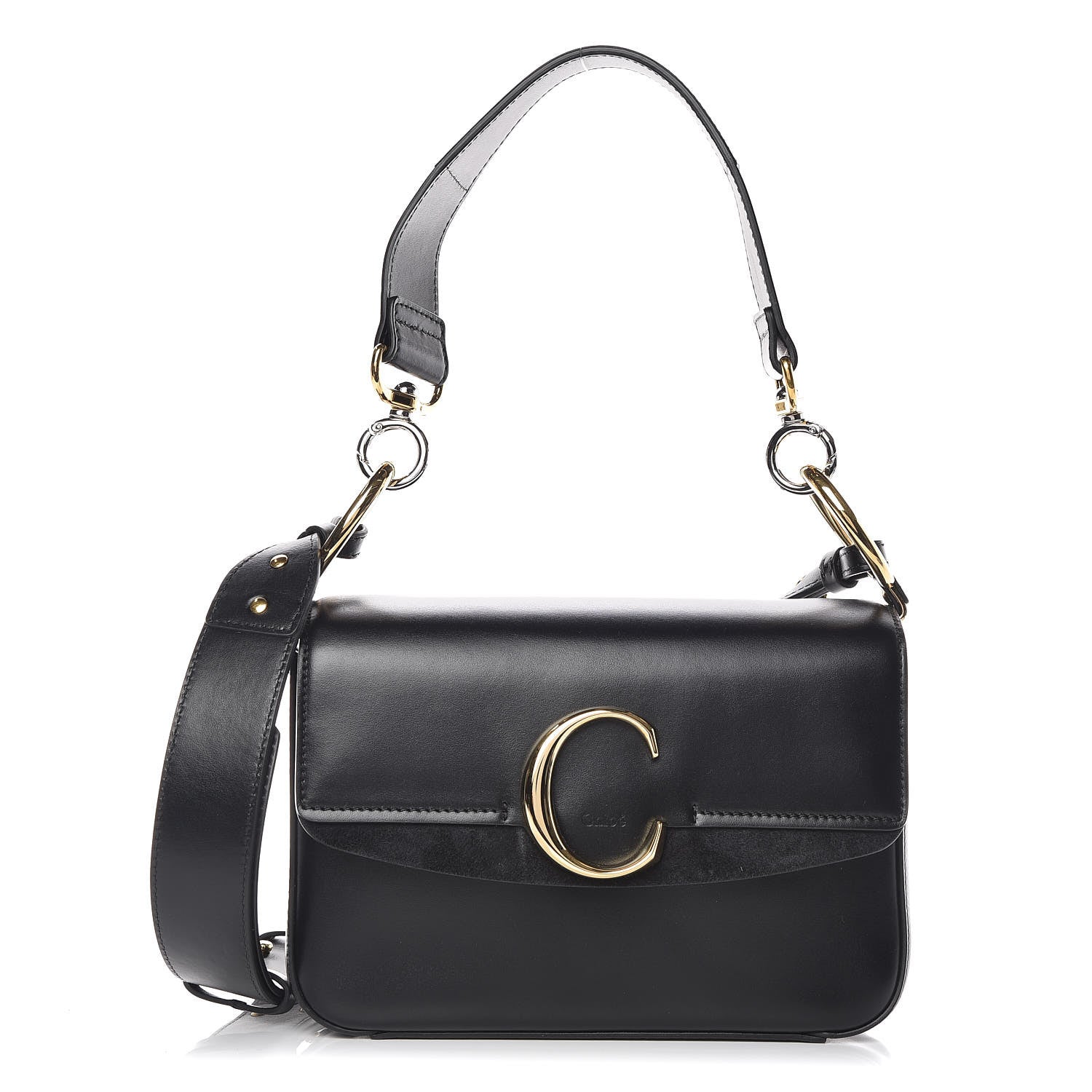 Chloe Calfskin Small C Double Carry Black 1 of 12