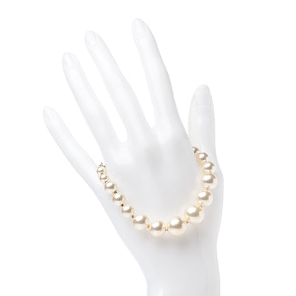 Chanel Crystal Pearl CC Bracelet Gold 2 of 4