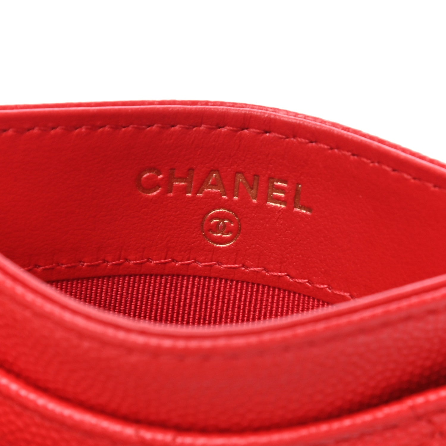 Chanel Caviar Quilted Card Holder Red 6 of 9