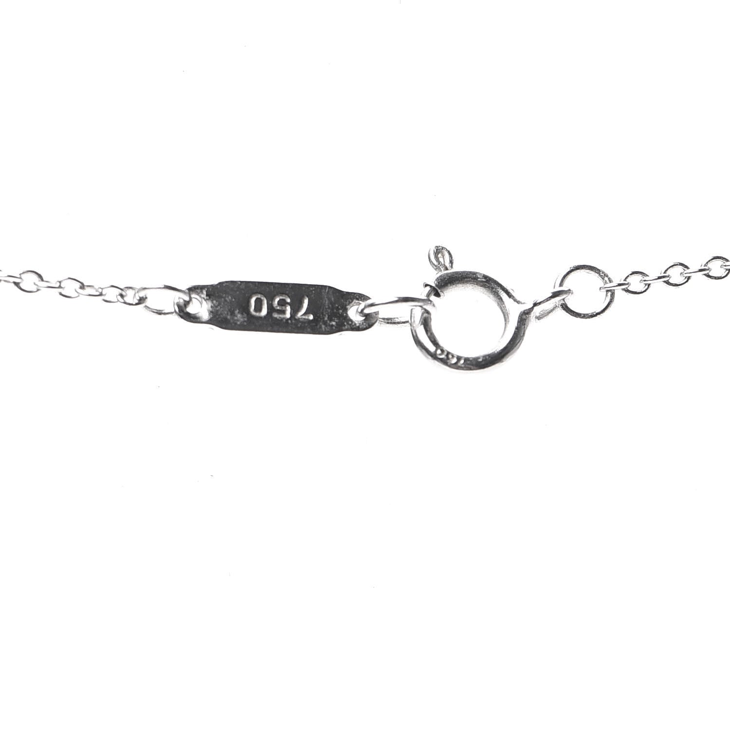 Tiffany 18K White Gold Atlas Bar Pendant Necklace 4 of 6