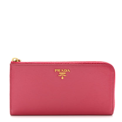 Prada Vitello Move Half Zip Wallet Ibisco 1 of 11