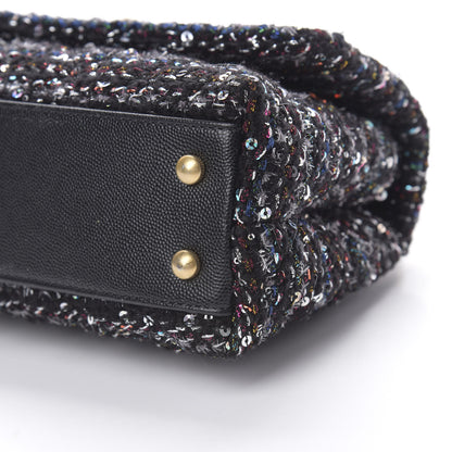 Chanel Tweed Sequin Mini Coco Handle Flap Black 10 of 10