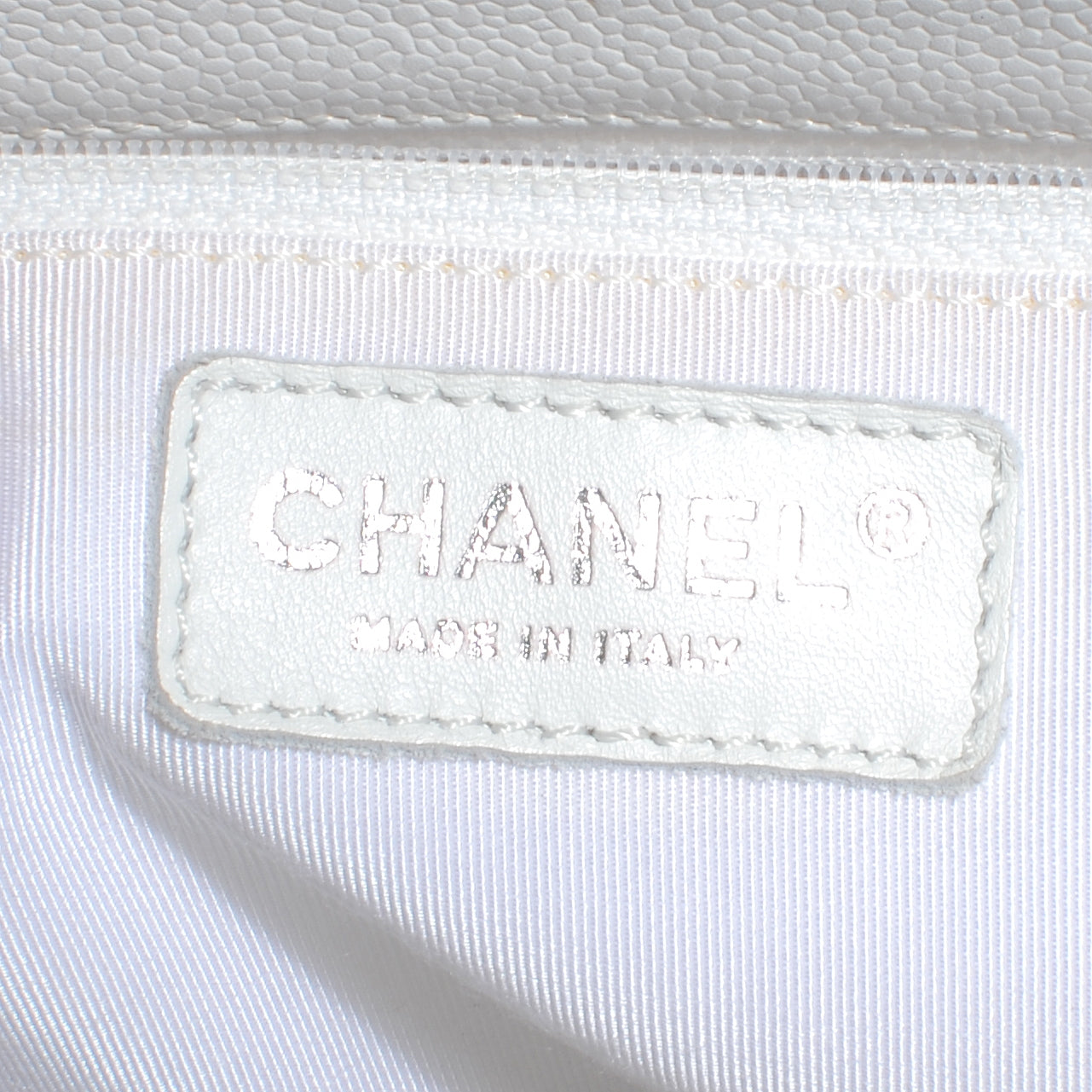 Chanel Caviar Grand Shopping Tote GST White 6 of 7