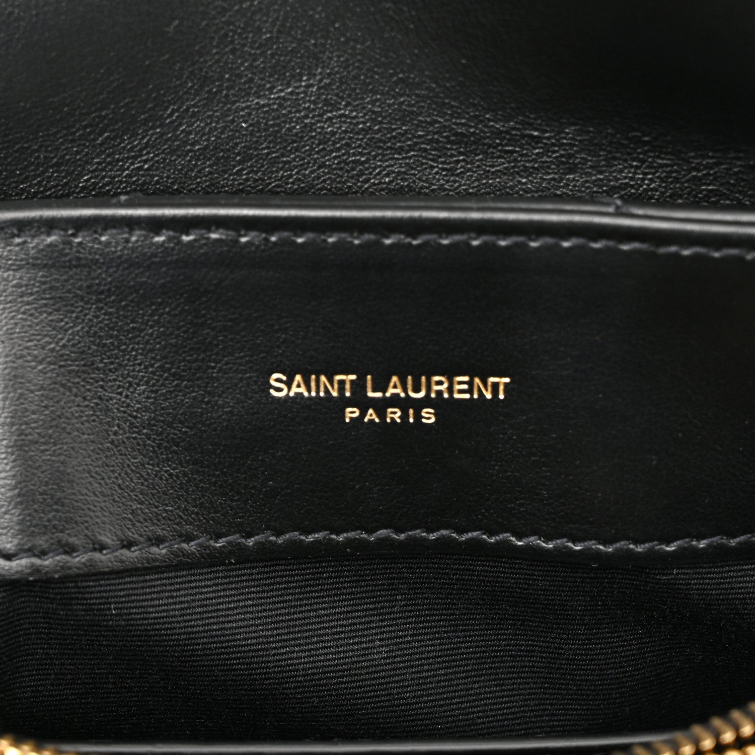 Saint Laurent Calfskin Y Quilted Monogram Small Loulou Chain Satchel Black 6 of 10