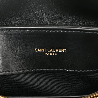 Saint Laurent Calfskin Y Quilted Monogram Small Loulou Chain Satchel Black 6 of 10