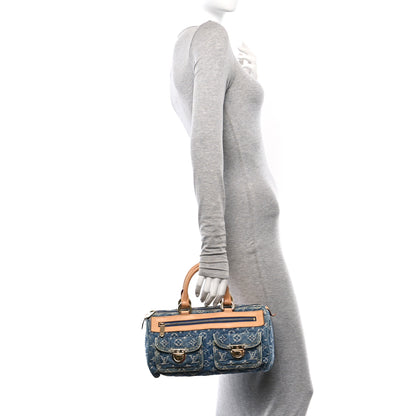 Louis Vuitton Monogram Denim Neo Speedy Blue 2 of 9