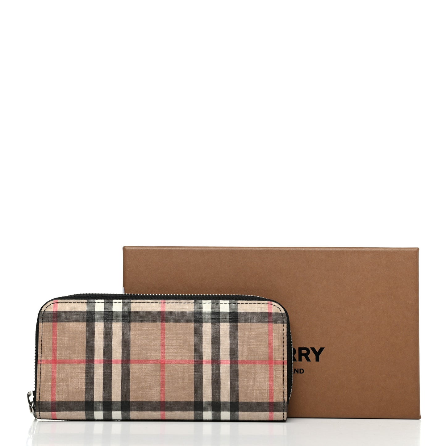 Vintage Check Ellerby Zip Around Wallet Black