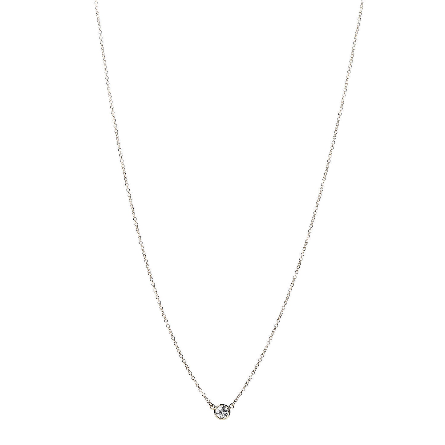 18K Yellow Gold Diamond .19ct Elsa Peretti Diamonds by the Yard Pendant Necklace