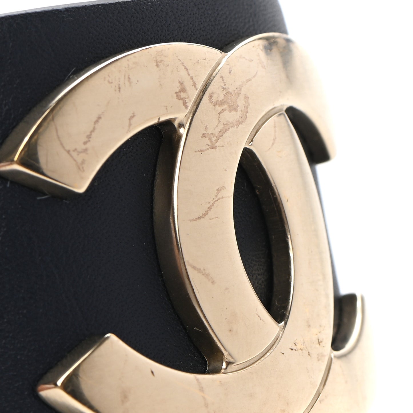 Calfskin CC Wide Cuff S Navy