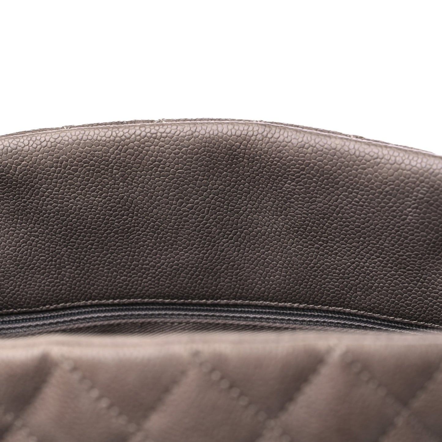 Caviar Medium Just Mademoiselle Bowling Bag Grey