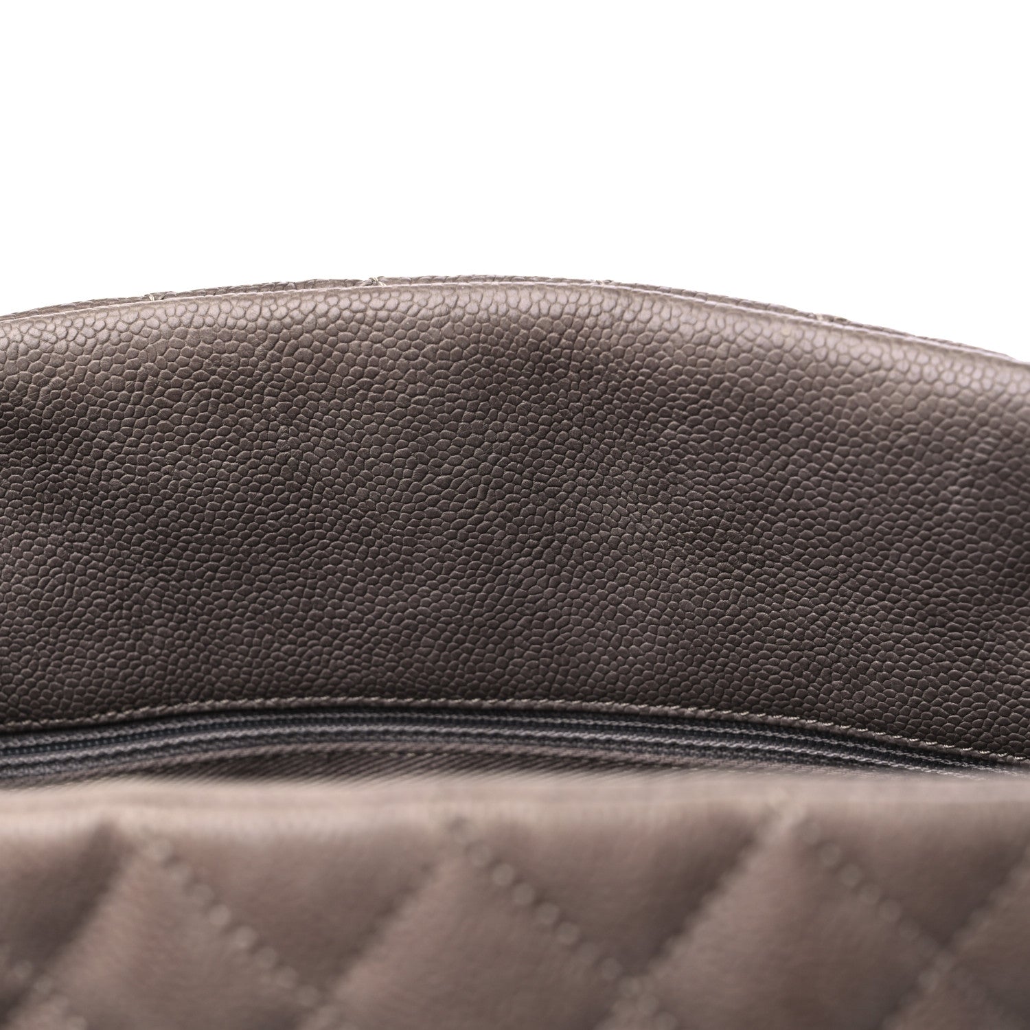 Chanel Caviar Medium Just Mademoiselle Bowling Bag Grey 12 of 14