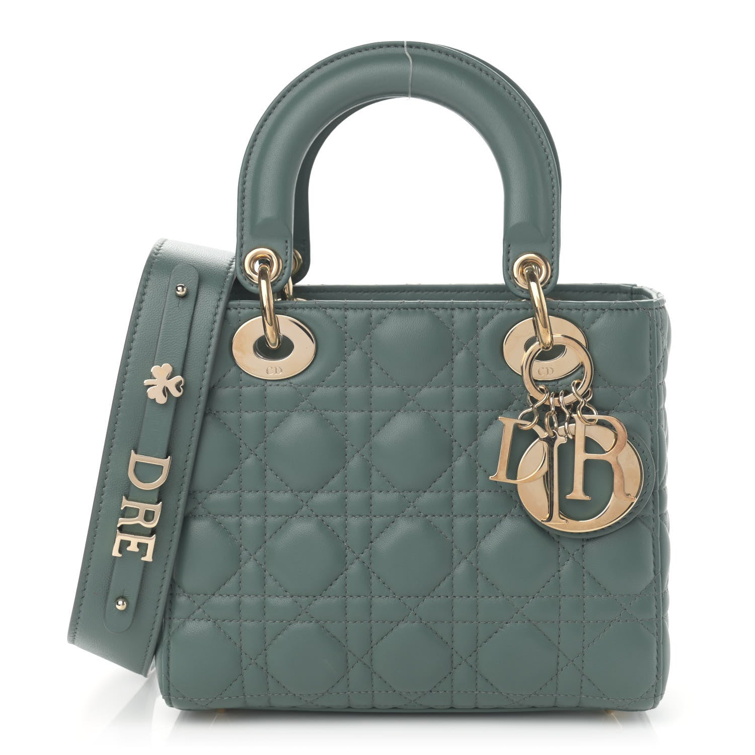 Christian Dior Lambskin Cannage Small My ABCDior Lady Dior Army Green 1 of 11