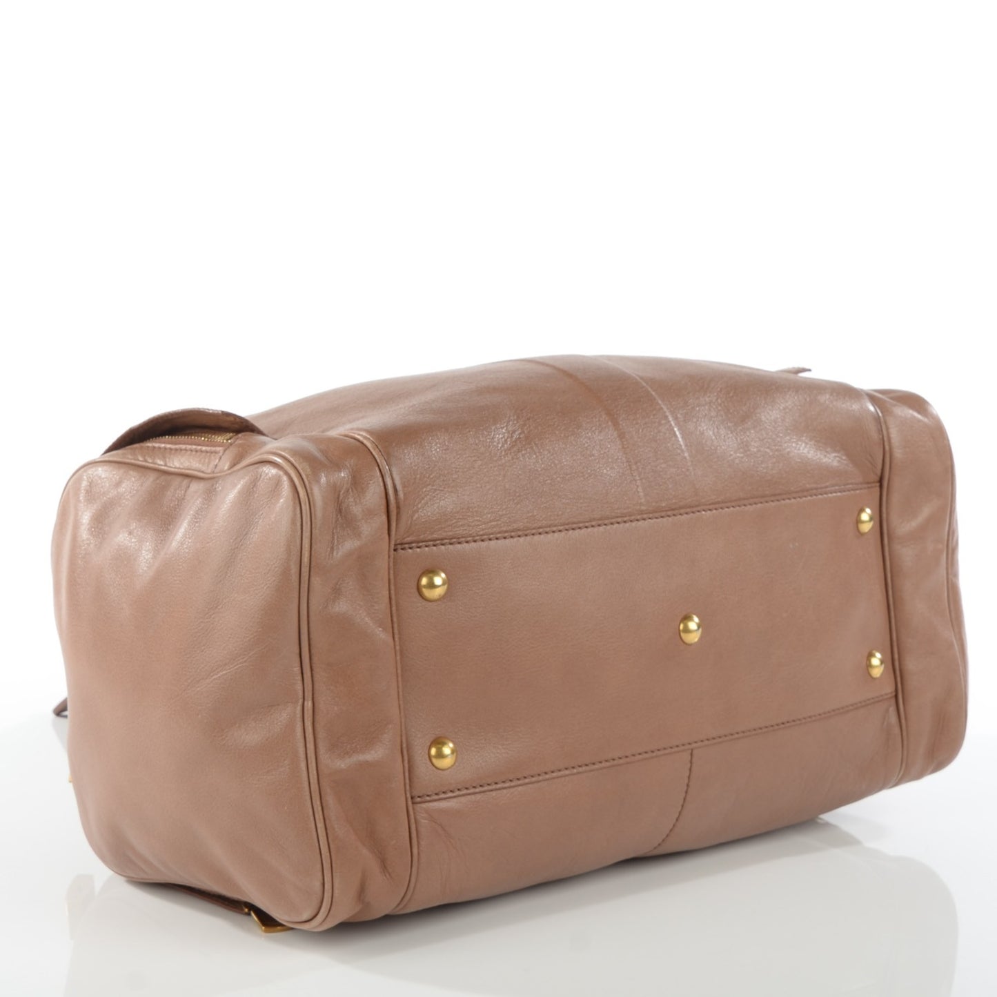 Calfskin Large Vanity Bowler Camel
