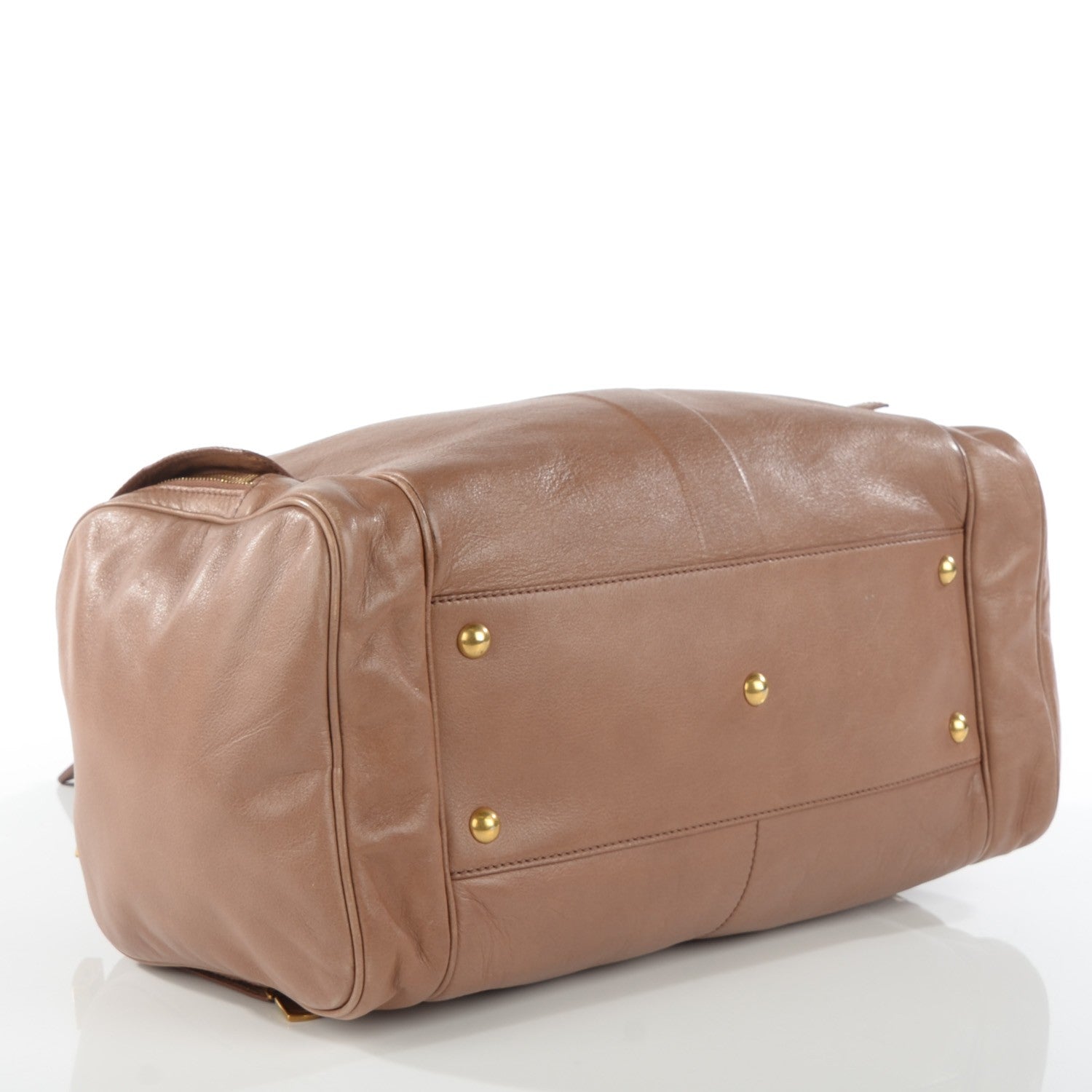 Saint Laurent Calfskin Large Vanity Bowler Camel 10 of 15