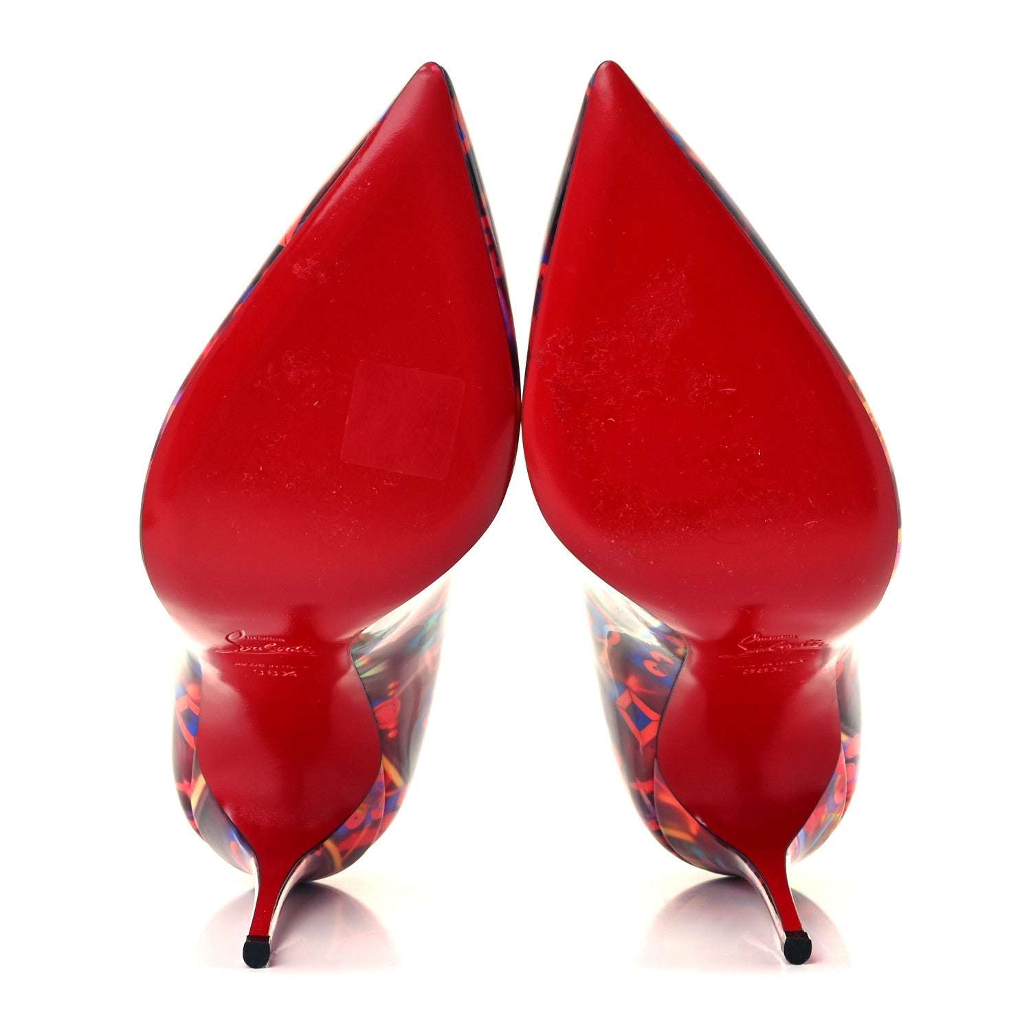 Christian Louboutin Patent Discolaser Hot Chick 100 Pumps 38.5 Multicolor 7 of 9
