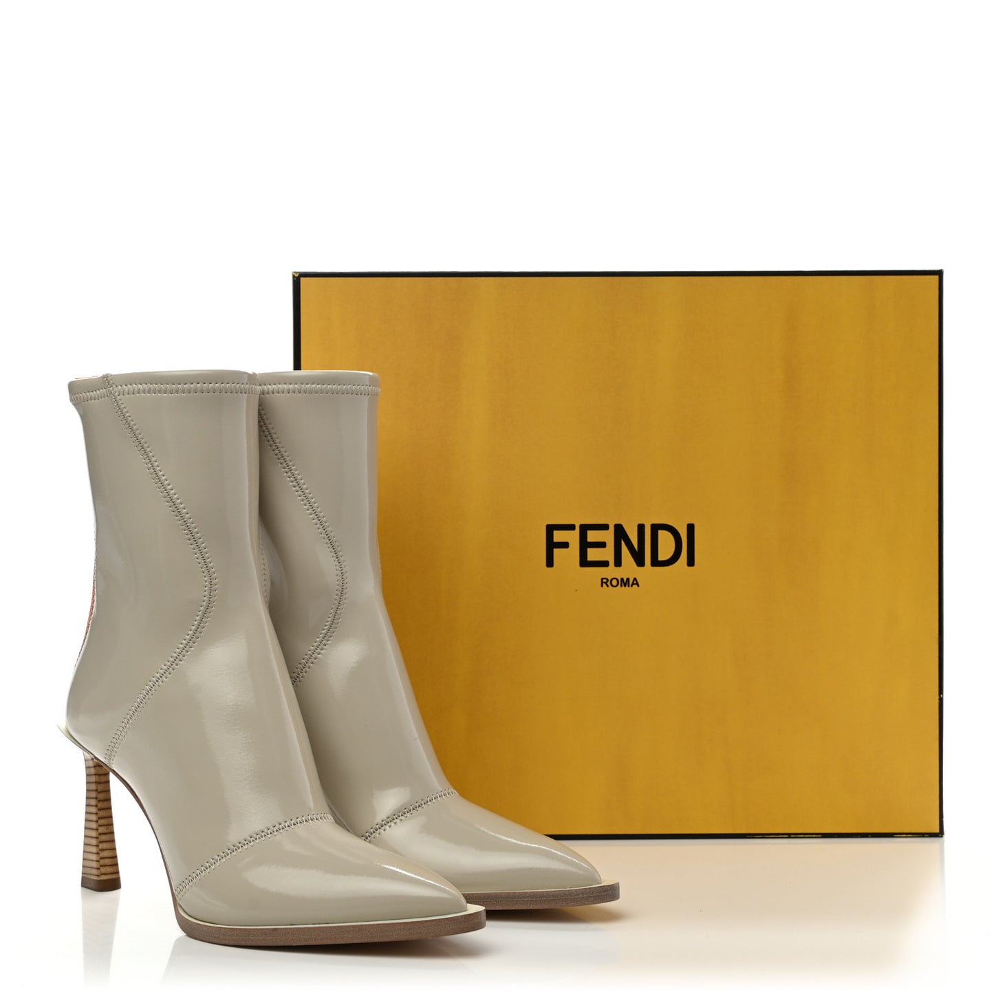 Glossy Neoprene FFrame Ankle Boots 36.5 Pietra