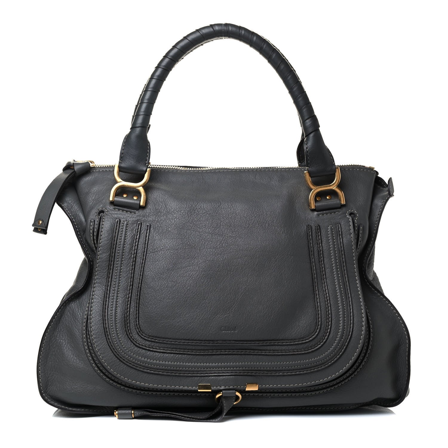 Chloe Calfskin Large Marcie Satchel Ash 1 of 4