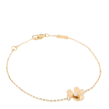 Van Cleef & Arpels 18K Yellow Gold Diamond Mini Frivole Bracelet 1 of 5