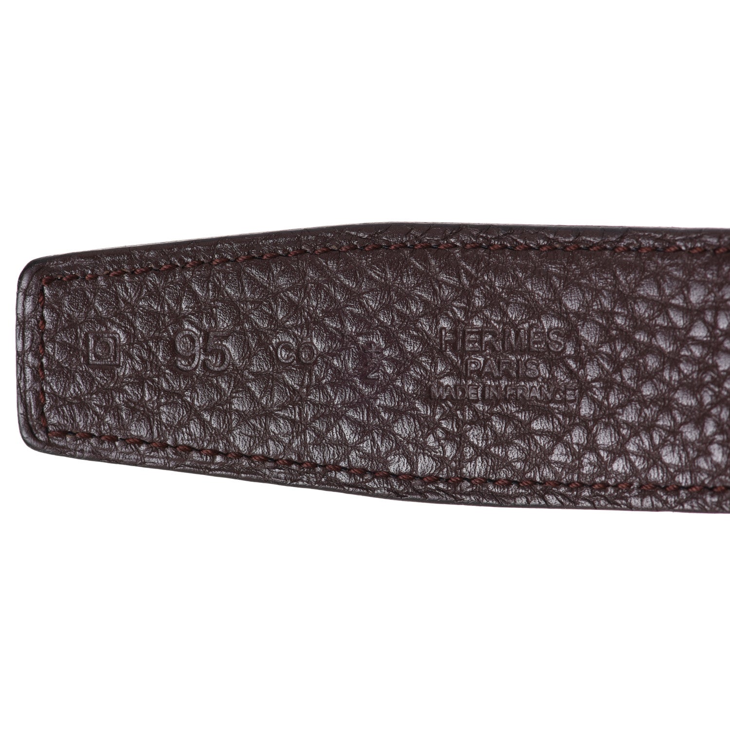 Hermes Box Togo 32mm Collier De Chien CDC Belt 95 Black Chocolate 4 of 6