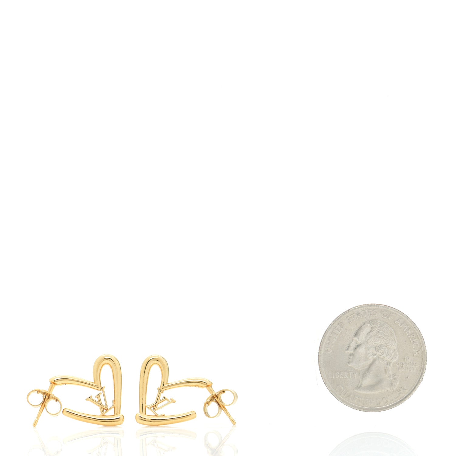 Louis Vuitton Fall In Love Heart Earrings PM Gold 4 of 10
