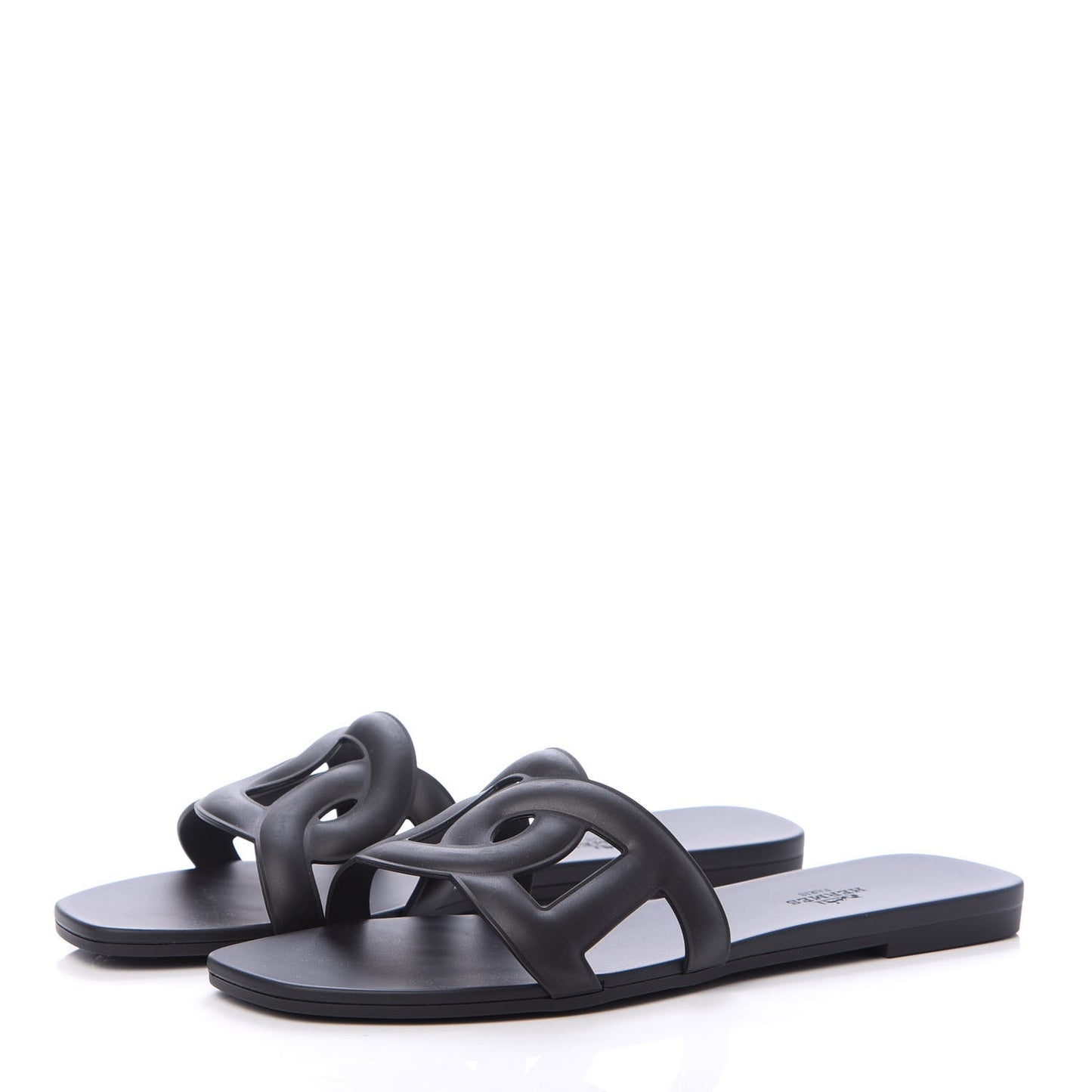Rubber Aloha Sandals 40 Black