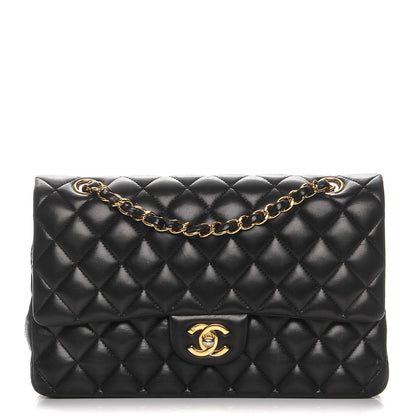 Chanel Lambskin Quilted Medium Double Flap Black 1 of 8