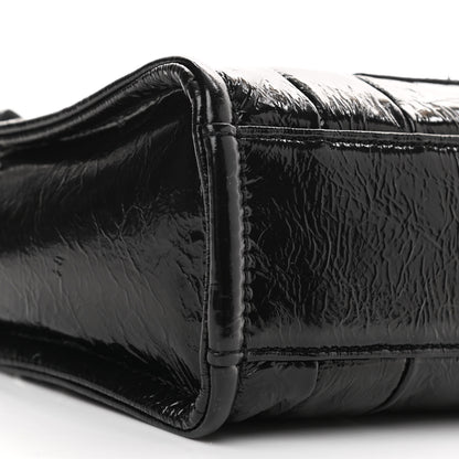 Marc Jacobs Shiny Crinkled Lambskin Micro The Tote Bag Black 8 of 9