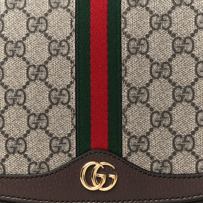Gucci GG Supreme Monogram Web Small Ophidia Flap Messenger Bag Brown 9 of 13