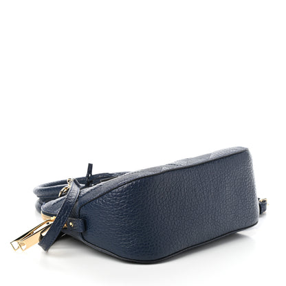 Burberry Heritage Grain Check Embossed Small Orchard Bowling Bag Blue Carbon 4 of 9