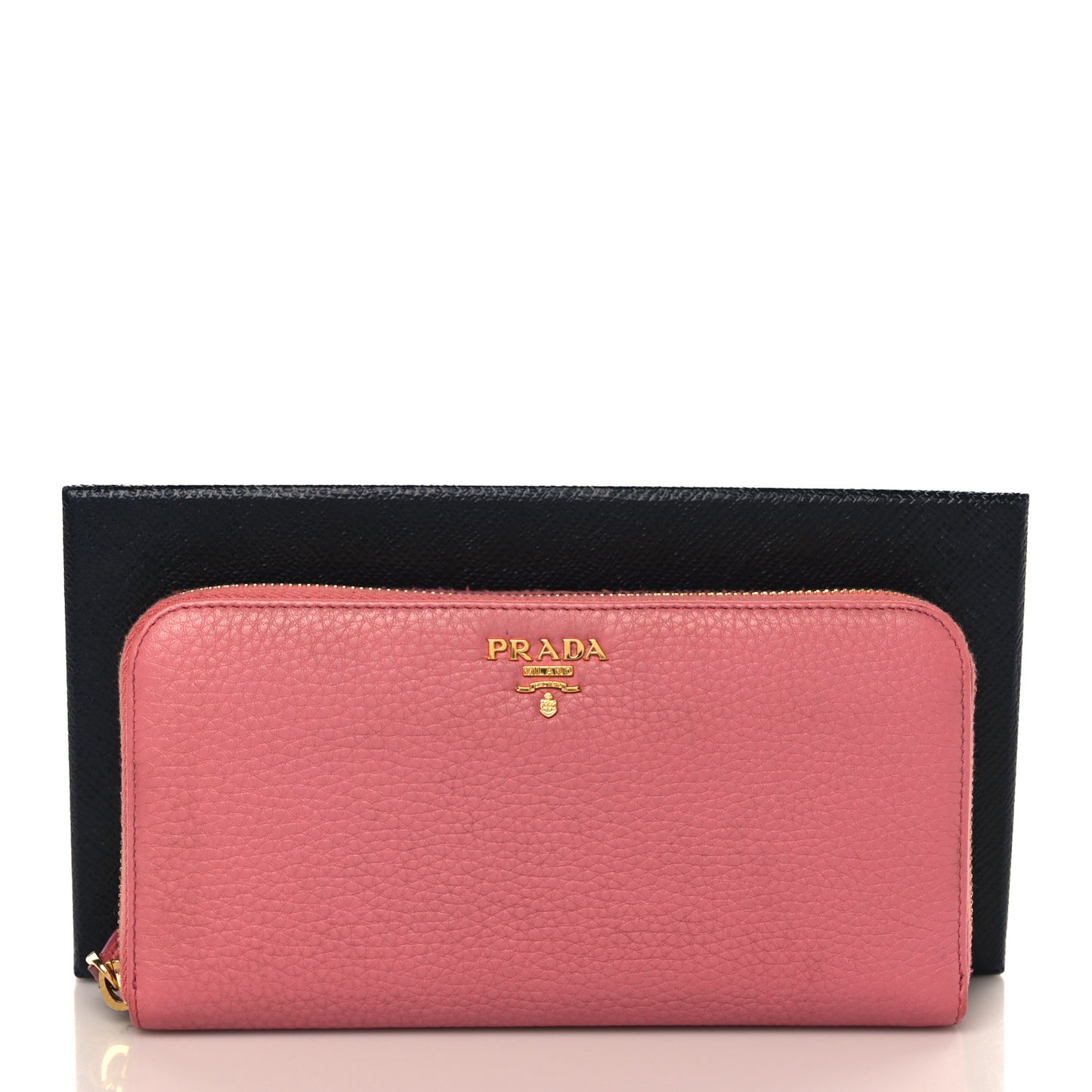 Vitello Daino Zip Around Wallet Begonia