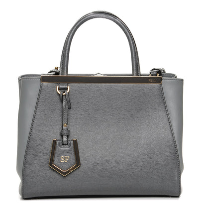 Fendi Vitello Elite Petite 2Jours Tote Grigio Grigio Chiaro 1 of 6