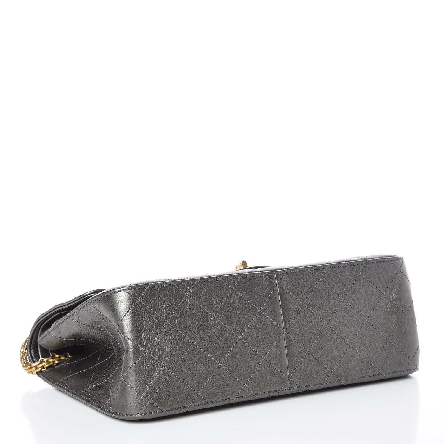 Chanel Metallic Calfskin Quilted 2.55 Reissue 226 Flap Charcoal 4 of 9